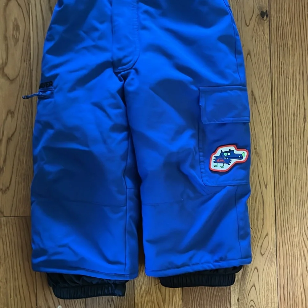 Quicksilver | blue snow bibs toddler size 2 adjustable straps zip front - Picture 2 of 11